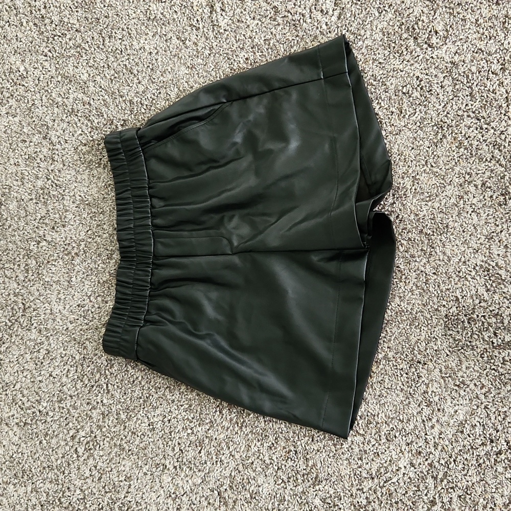 A New Day black faux leather shorts